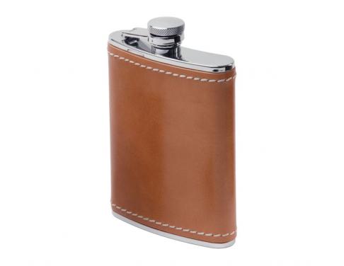 Glacier Stainless Leather Wrapped Flask- 6 fl. oz.